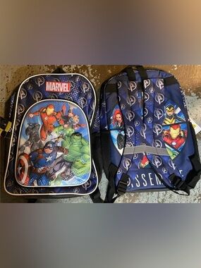 Marvel Avengers Backpack Set - Blue, Green, Red Lights up when Tapped
